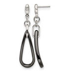 Stainless Steel Ceramic Polished Cubic Zirconia Drop Dangle Earrings for Women