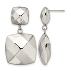 Stainless Steel Polished Square Drop Dangle Earrings for Women