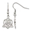 Stainless Steel Polished Heart Knot Drop Dangle Earrings for Women