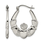 Stainless Steel Polished Creole Hoop Earrings for Women