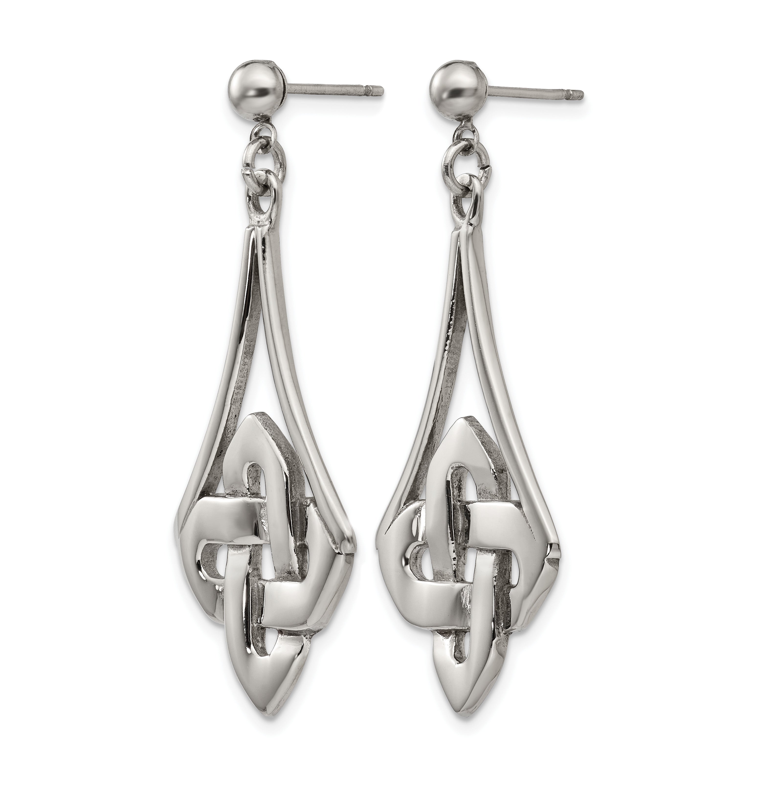 Stainless Steel Polished Drop Dangle Earrings for Women Secondary image