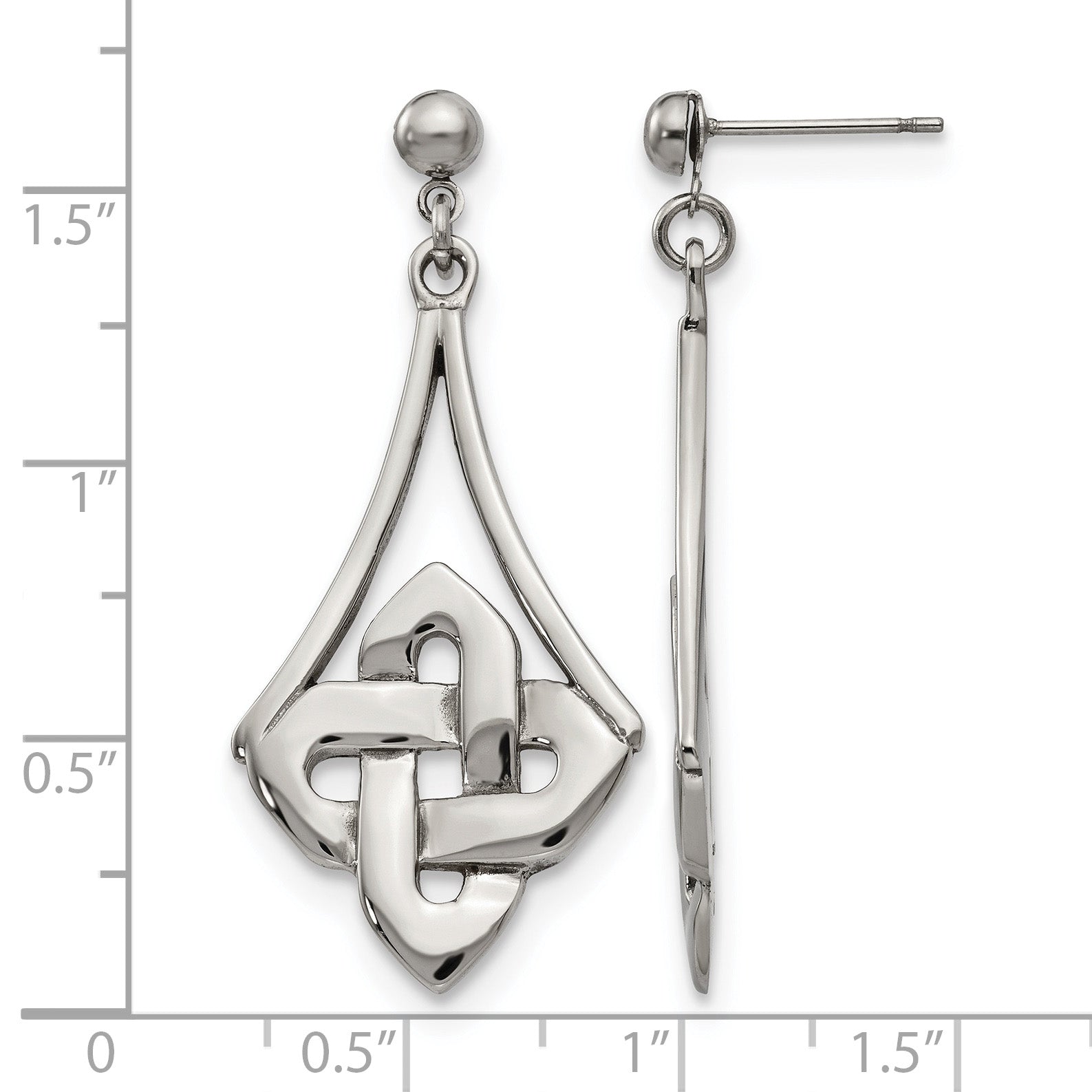 Stainless Steel Polished Drop Dangle Earrings for Women
