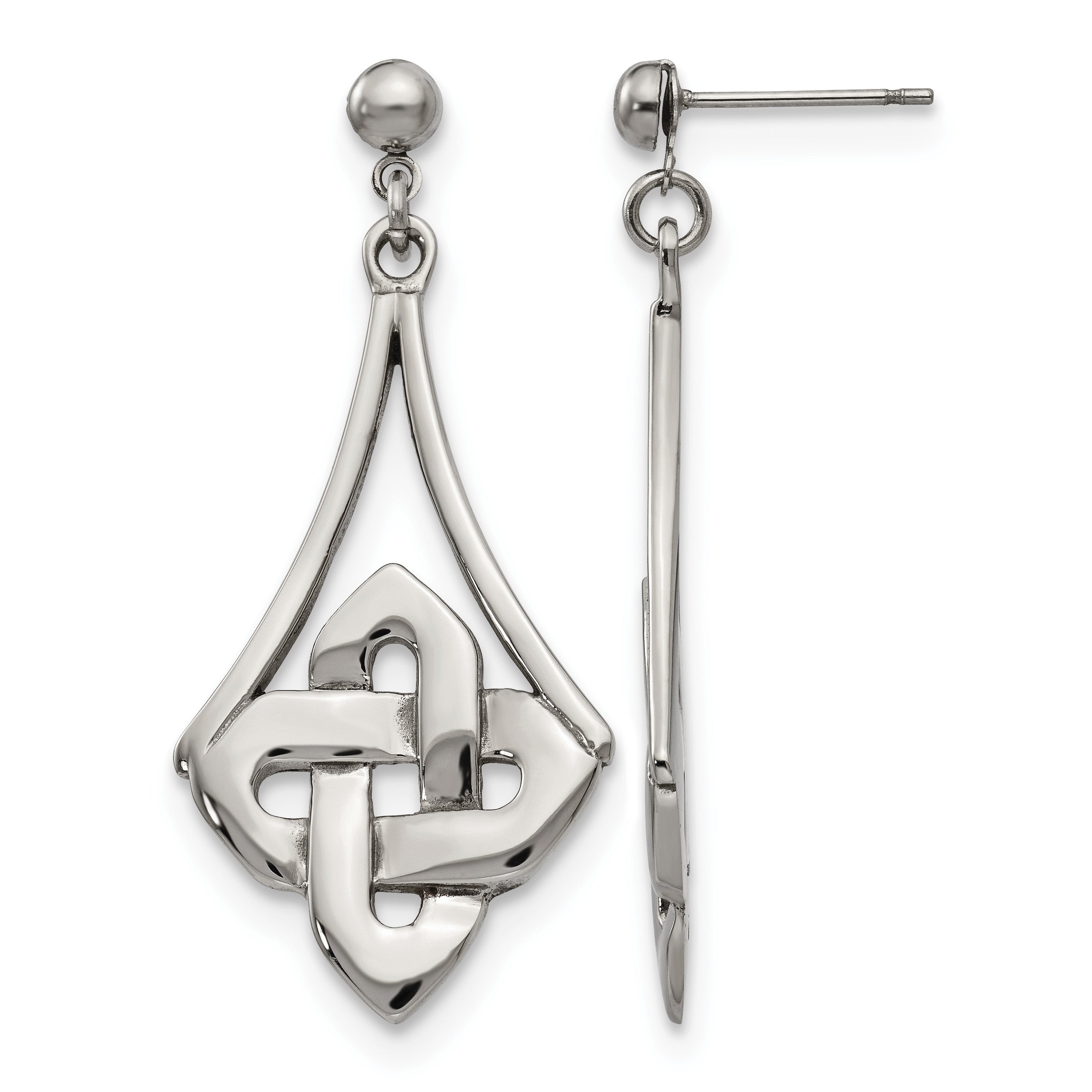 Stainless Steel Polished Drop Dangle Earrings for Women Main image