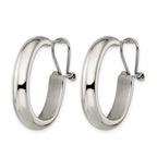 Stainless Steel Polished Hoop Earrings for Women