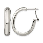 Stainless Steel Polished Hoop Earrings for Women
