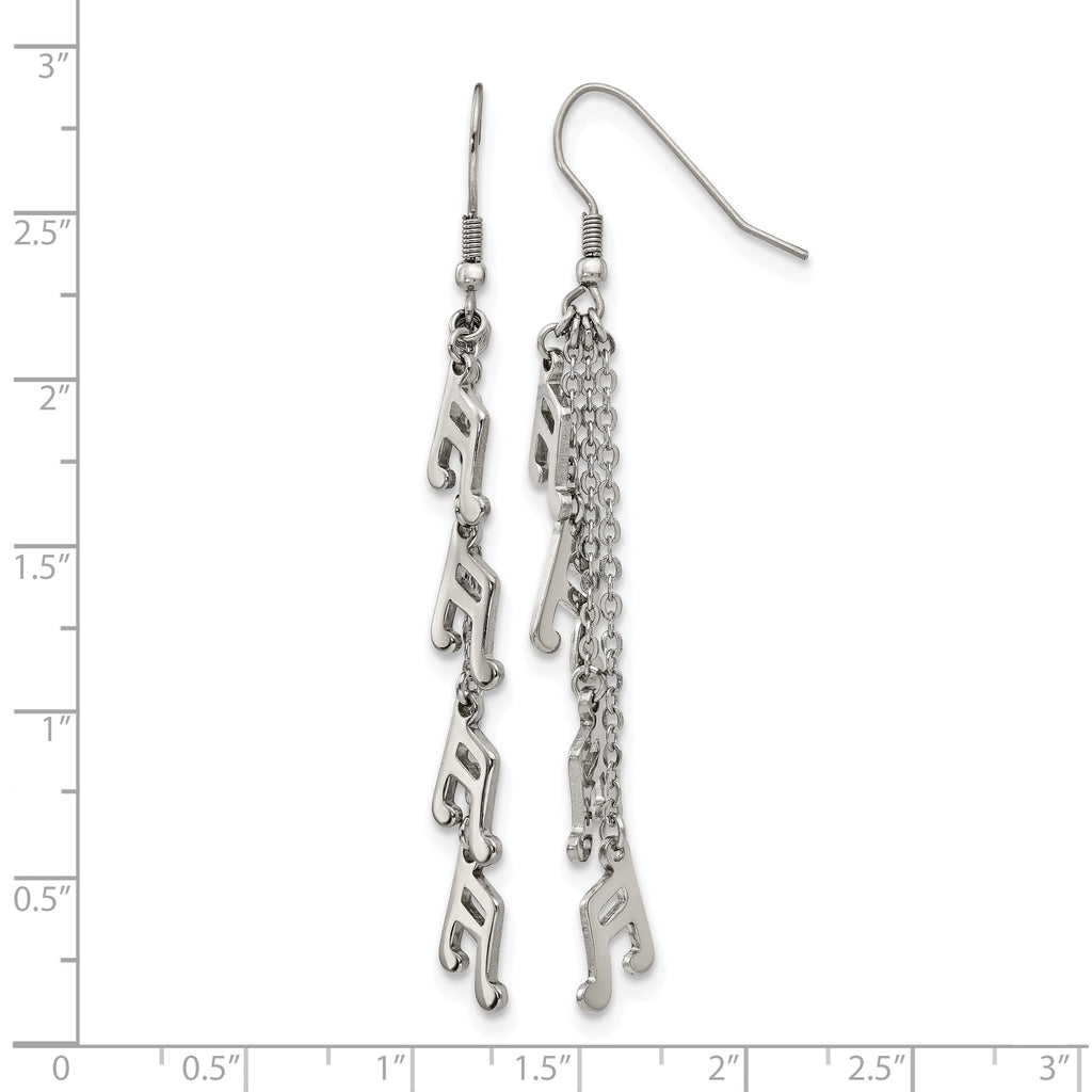 Stainless Steel Polished Drop Dangle Earrings for Women