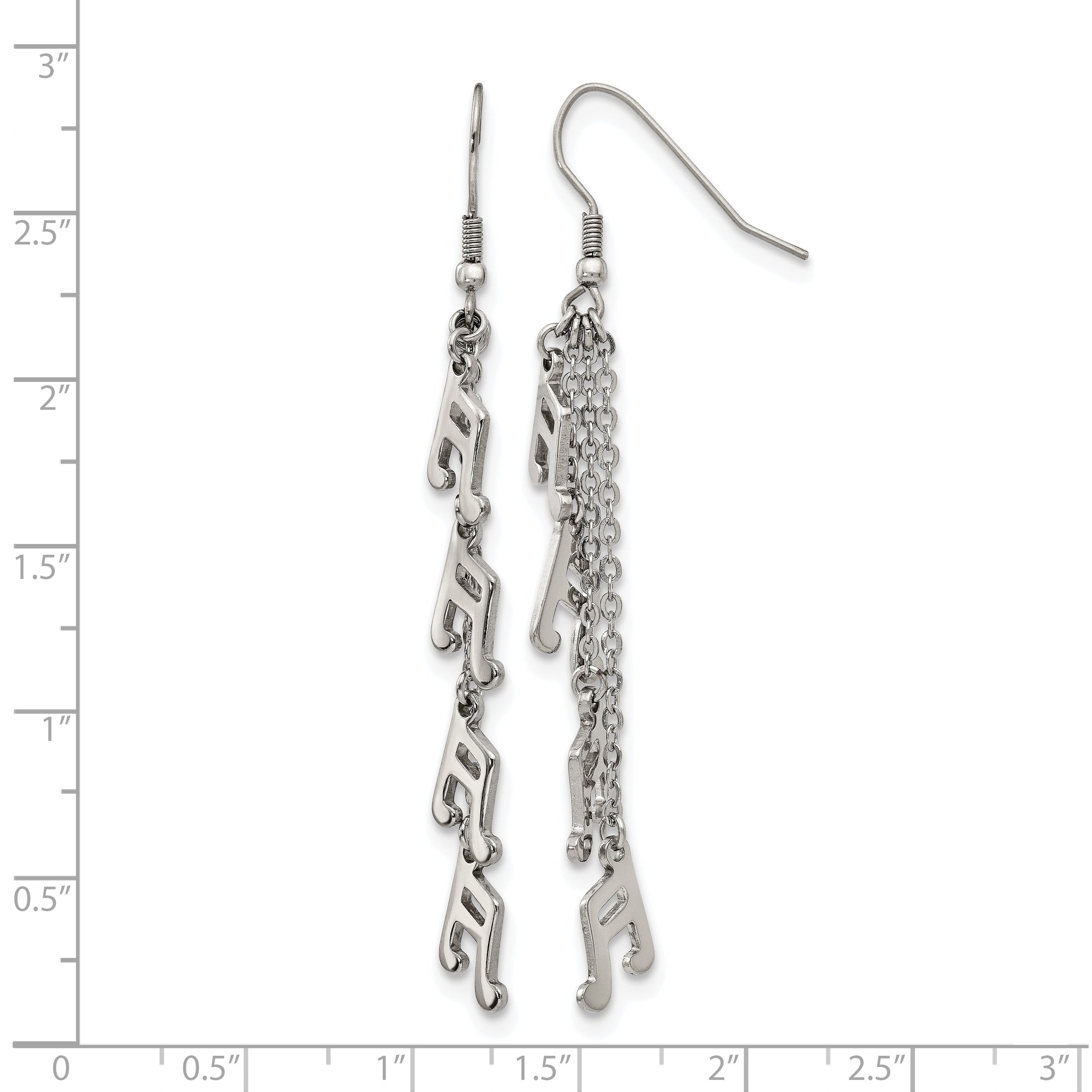 Stainless Steel Polished Drop Dangle Earrings for Women