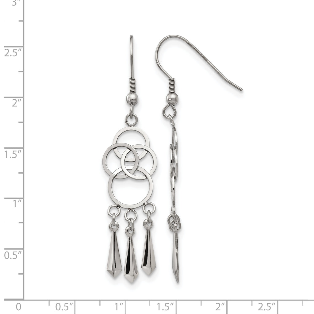 Stainless Steel Polished Drop Dangle Earrings for Women