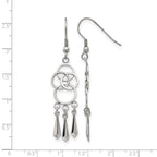 Stainless Steel Polished Drop Dangle Earrings for Women