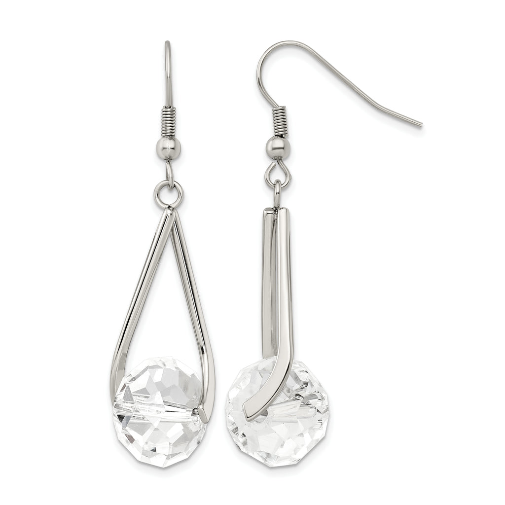Stainless Steel Polished Drop Dangle Earrings for Women