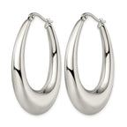 Stainless Steel Polished Teardrop Creole Hoop Earrings for Women