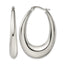 Stainless Steel Polished Teardrop Creole Hoop Earrings for Women