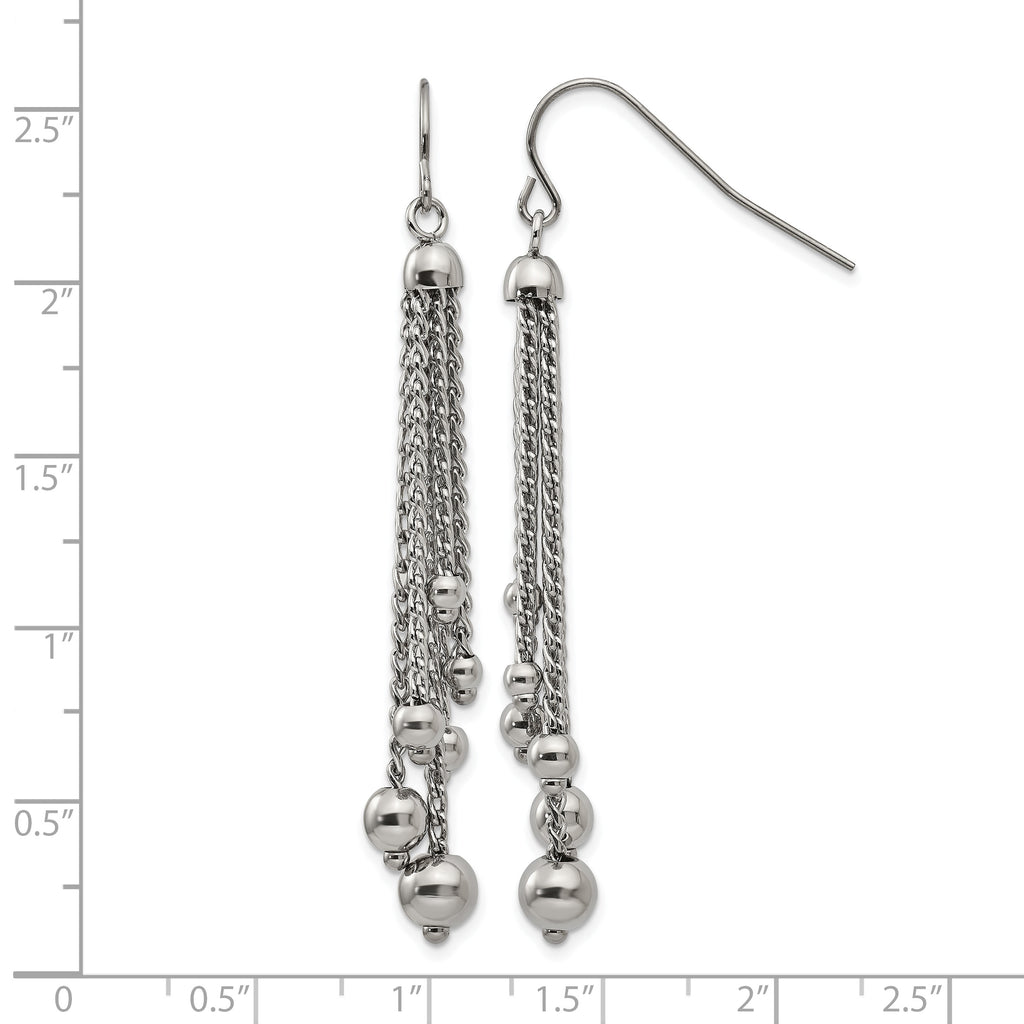 Stainless Steel Polished Drop Dangle Earrings for Women