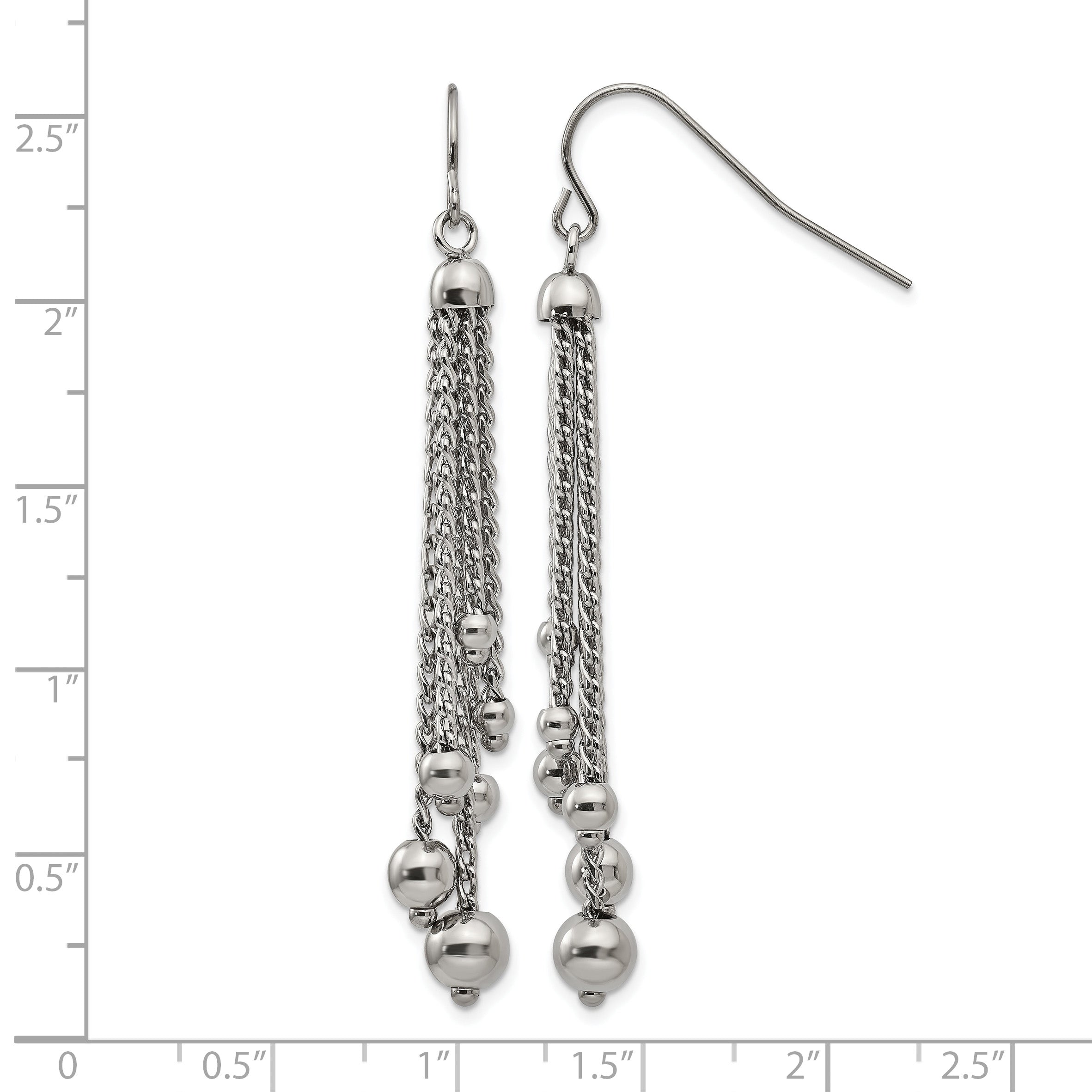 Stainless Steel Polished Drop Dangle Earrings for Women