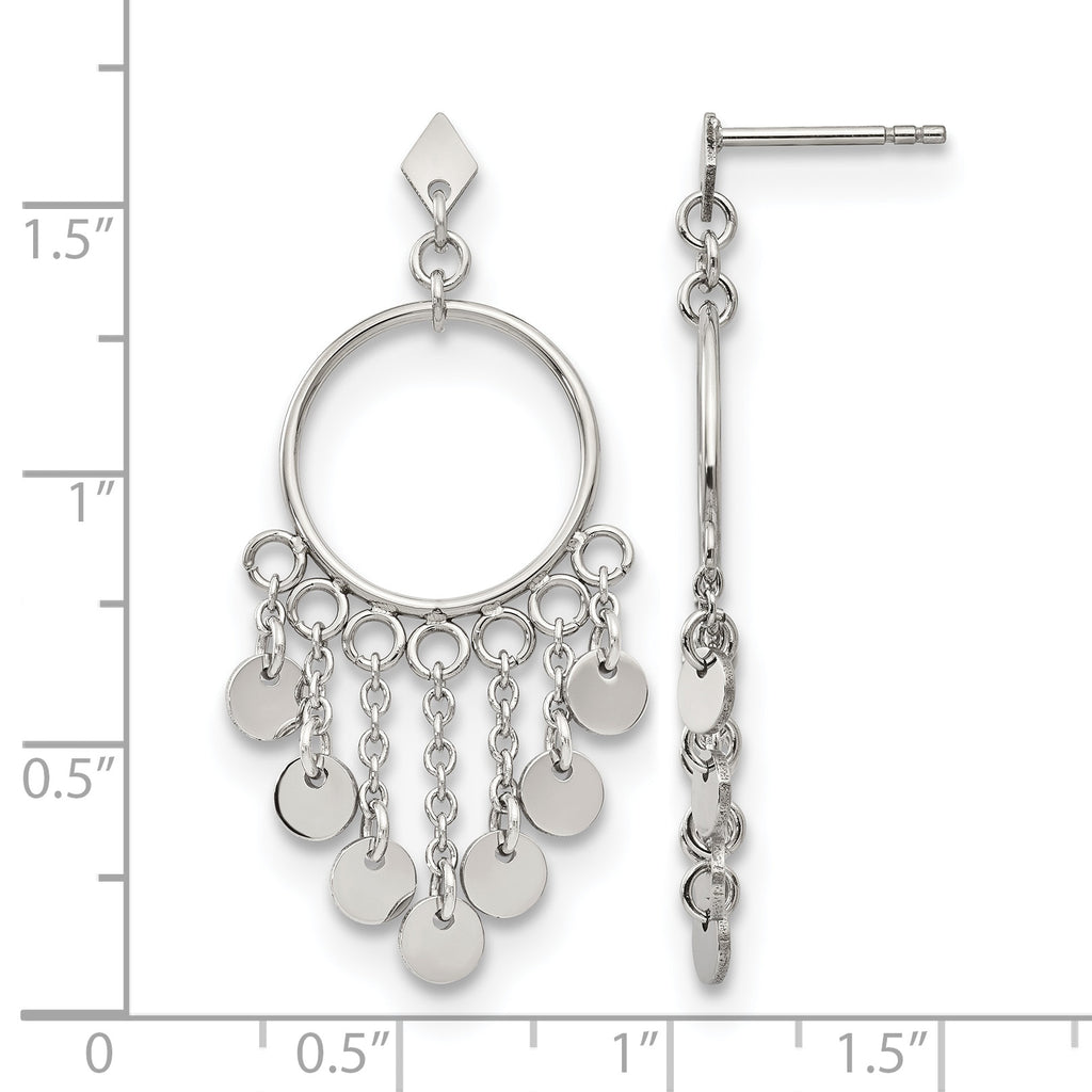 Stainless Steel Polished Drop Dangle Earrings for Women