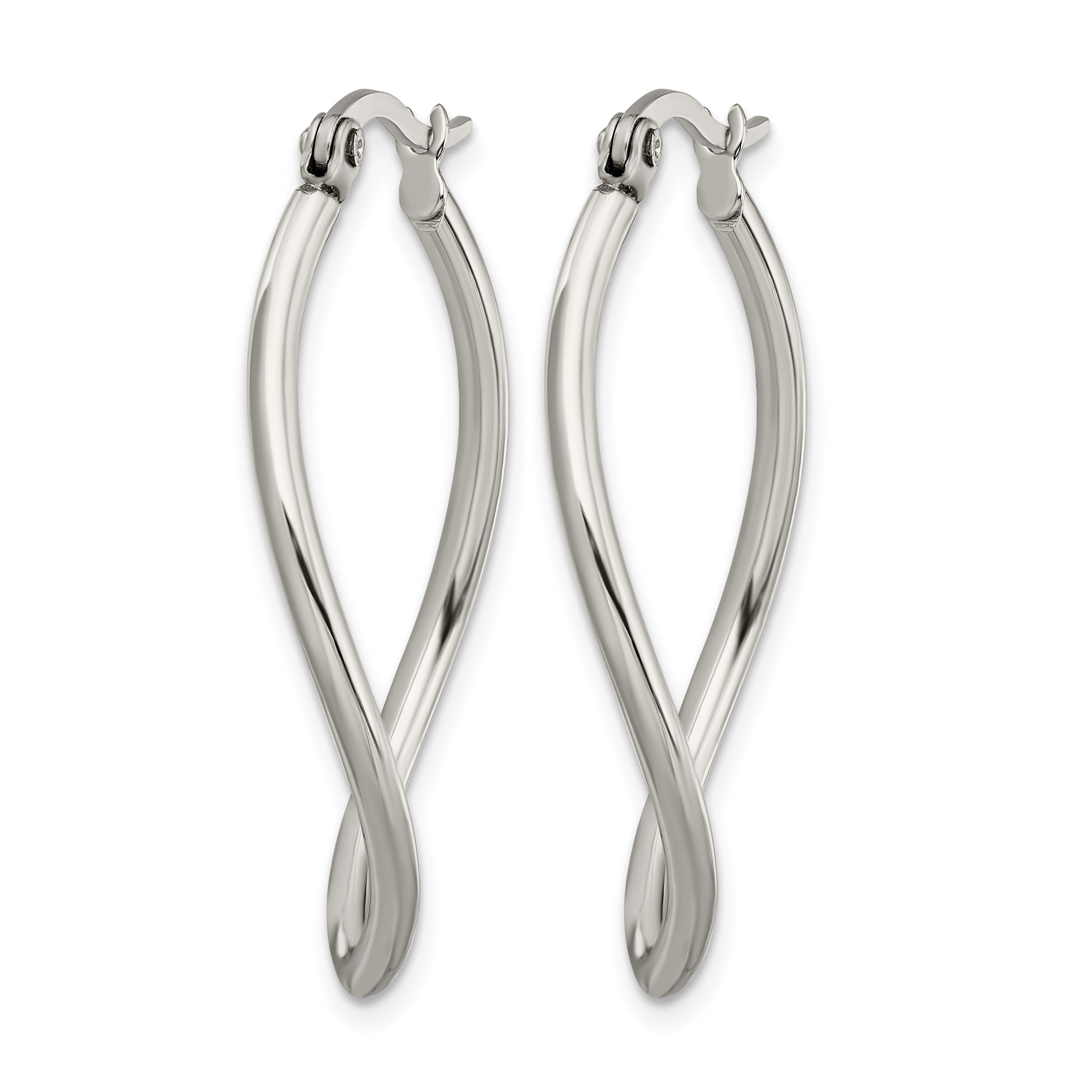 Stainless Steel Polished Hoop Earrings for Women Secondary image