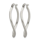 Stainless Steel Polished Hoop Earrings for Women