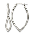 Stainless Steel Polished Hoop Earrings for Women
