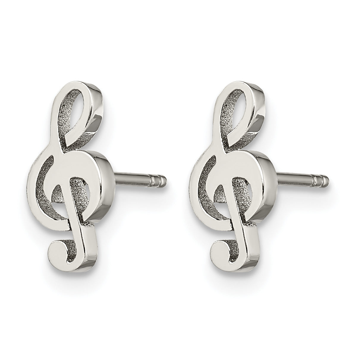 Stainless Steel Polished Button Earrings for Women Secondary image