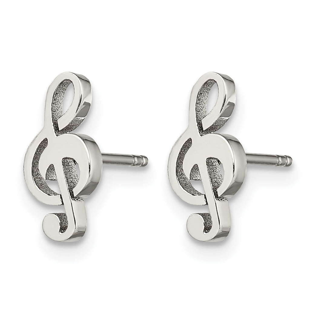 Stainless Steel Polished Button Earrings for Women