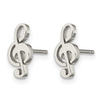 Stainless Steel Polished Button Earrings for Women