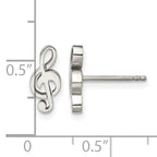 Stainless Steel Polished Button Earrings for Women