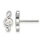 Stainless Steel Polished Button Earrings for Women