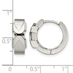 Stainless Steel Polished Hinged Huggie Hoop Earrings for Women