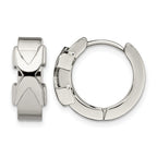 Stainless Steel Polished Hinged Huggie Hoop Earrings for Women