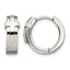 Stainless Steel Polished Hinged Cross Huggie Hoop Earrings for Women
