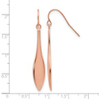 Stainless Steel Rose Gold-Tone Polished Drop Dangle Earrings for Women