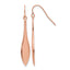 Stainless Steel Rose Gold-Tone Polished Drop Dangle Earrings for Women