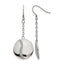 Stainless Steel Polished Cubic Zirconia Drop Dangle Earrings for Women