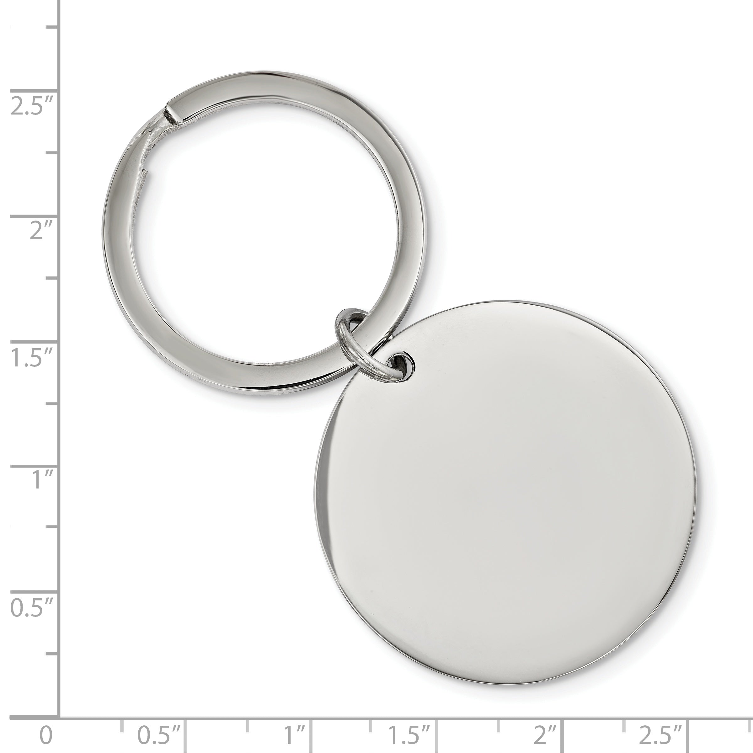 Chisel Stainless Steel Brushed and Polished 1.85mm Reversible Circle Key Ring