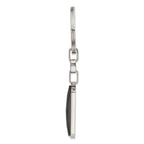 Chisel Stainless Steel Polished Solid Black Carbon Fiber Inlay Key Ring