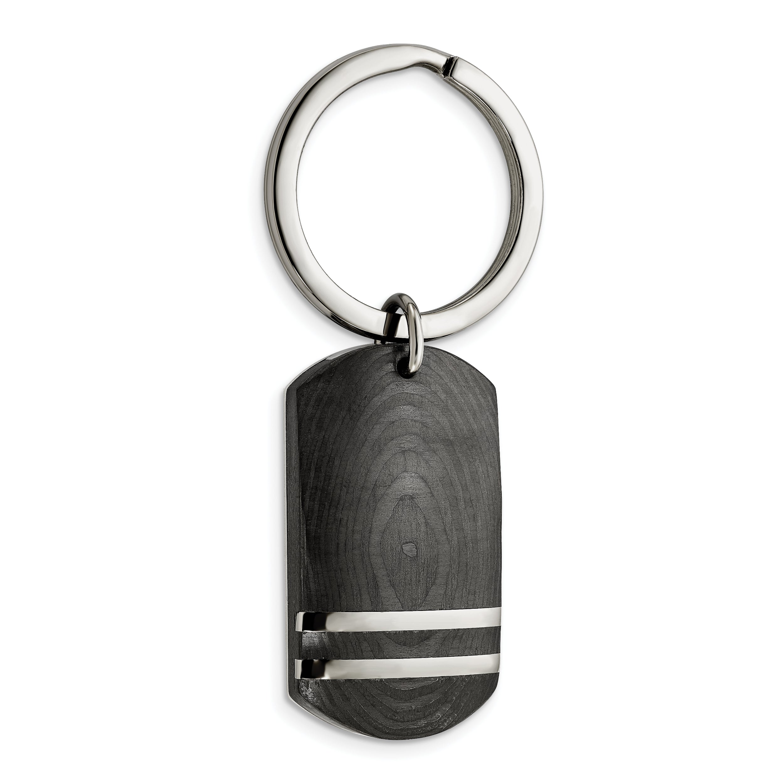 Chisel Stainless Steel Polished with Solid Carbon Fiber Key Ring