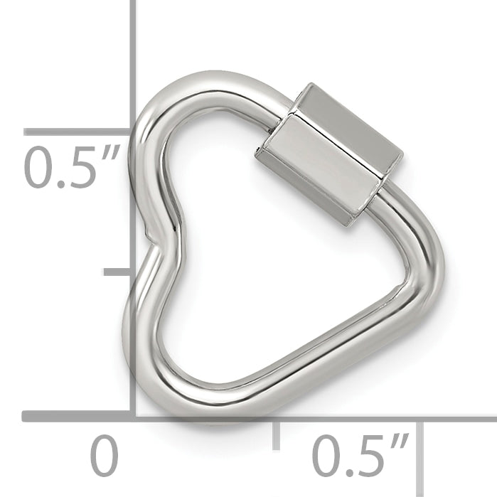 Polished Heart Stainless Steel Clasp