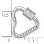 Polished Heart Stainless Steel Clasp
