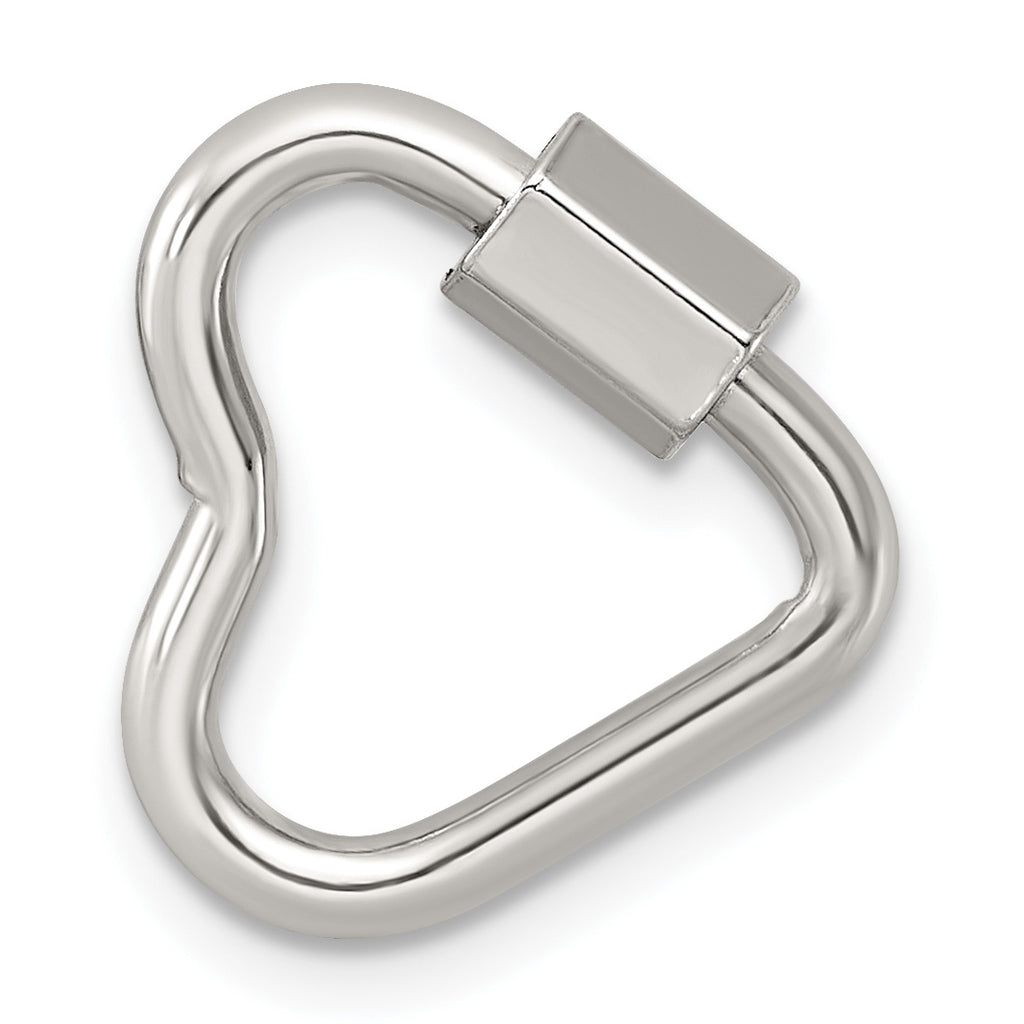 Polished Heart Stainless Steel Clasp