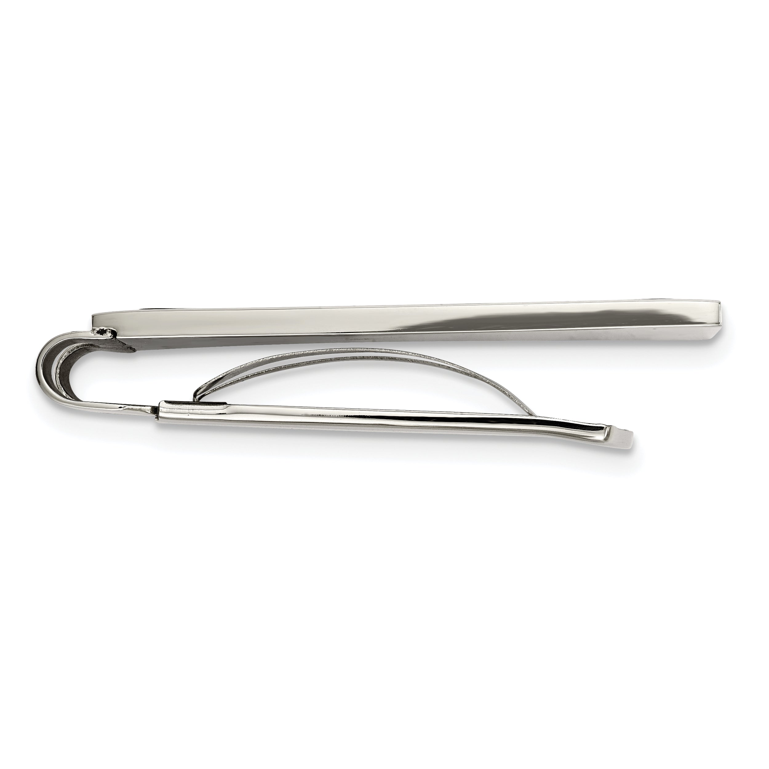Chisel Stainless Steel Polished with Blue Carbon Fiber Inlay Money Clip
