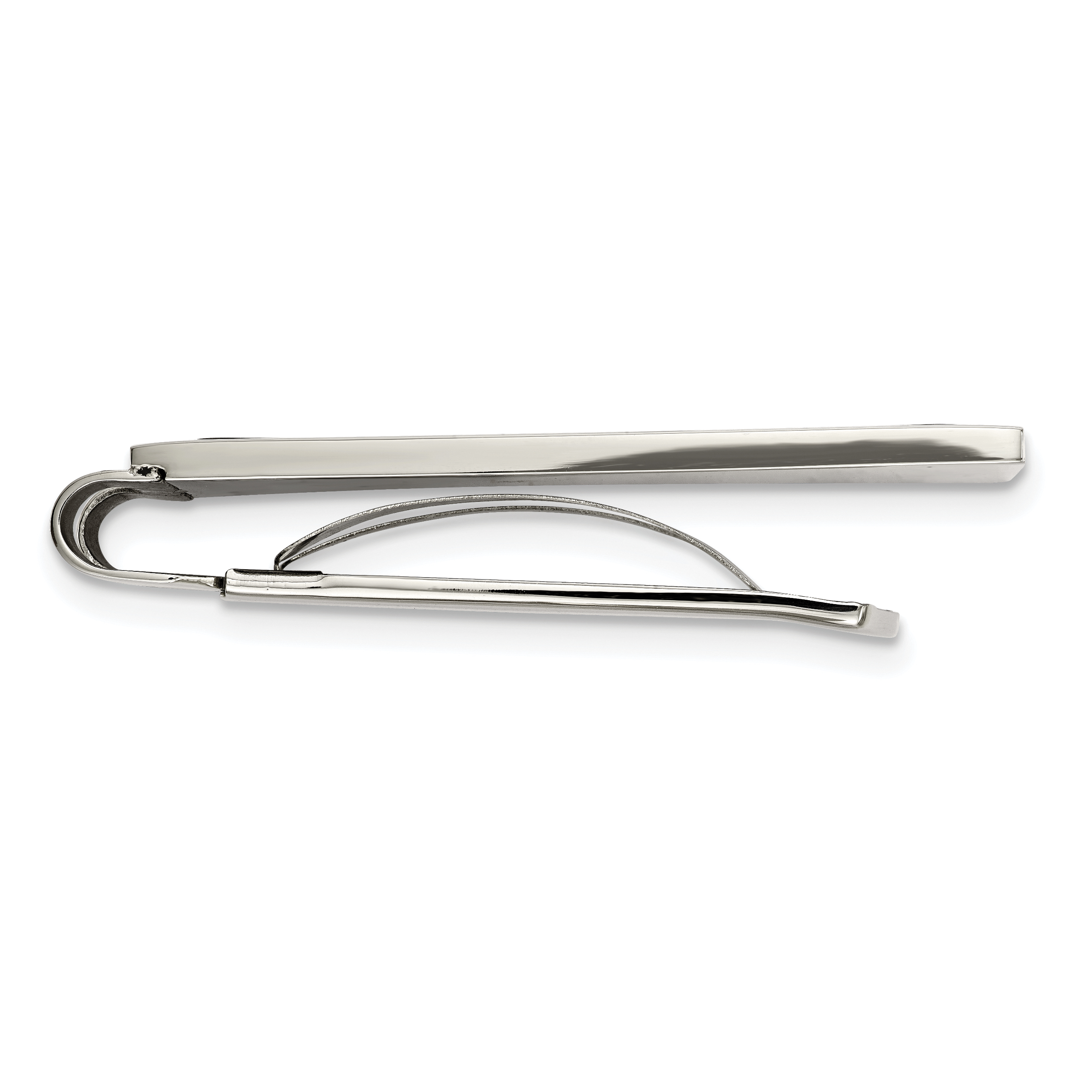 Chisel Stainless Steel Polished with Blue Carbon Fiber Inlay Money Clip Secondary image