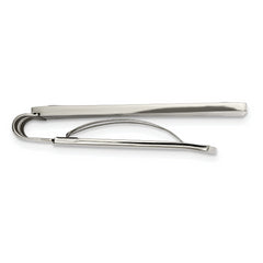 Chisel Stainless Steel Polished with Blue Carbon Fiber Inlay Money Clip