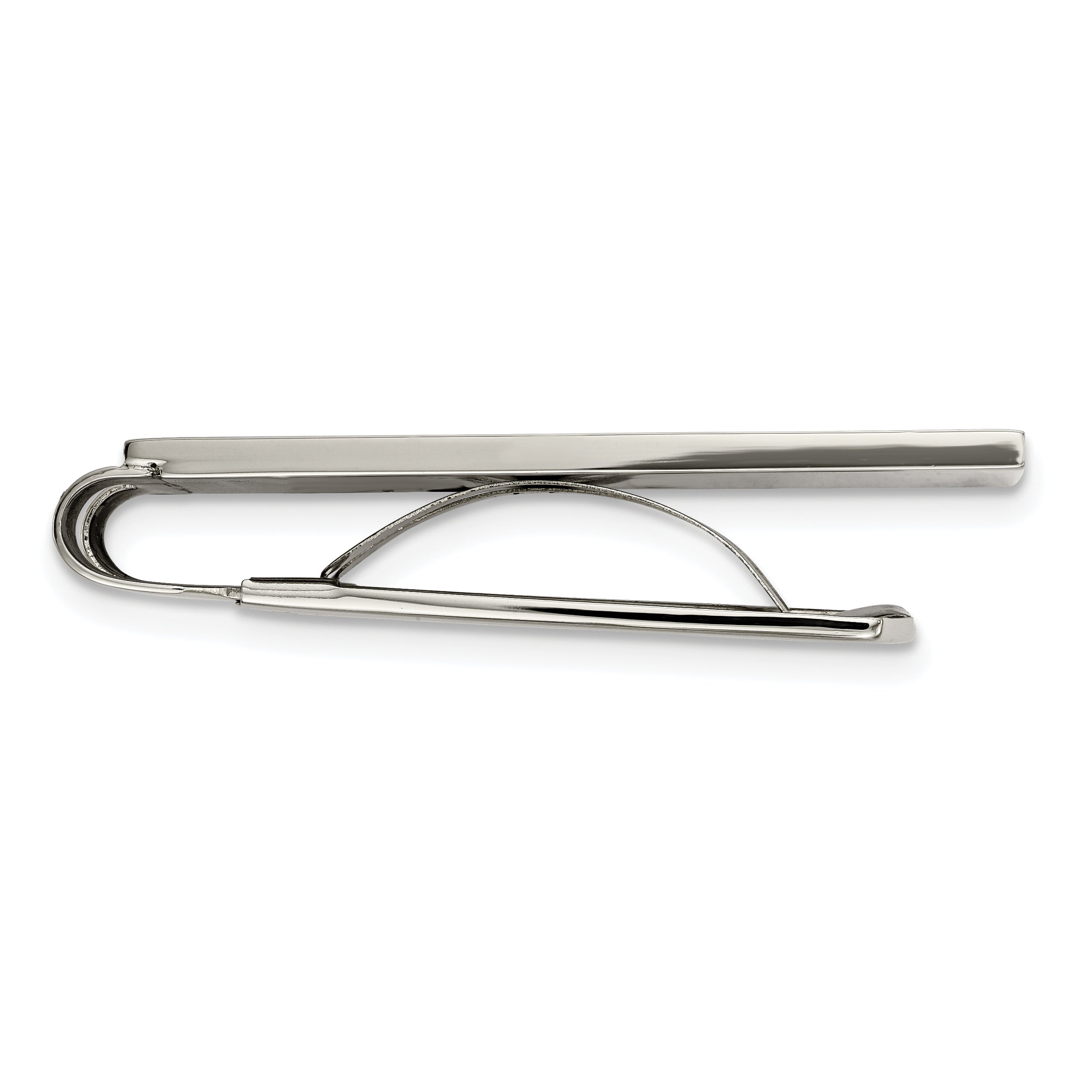 Chisel Stainless Steel Polished with Black Carbon Fiber Inlay Money Clip