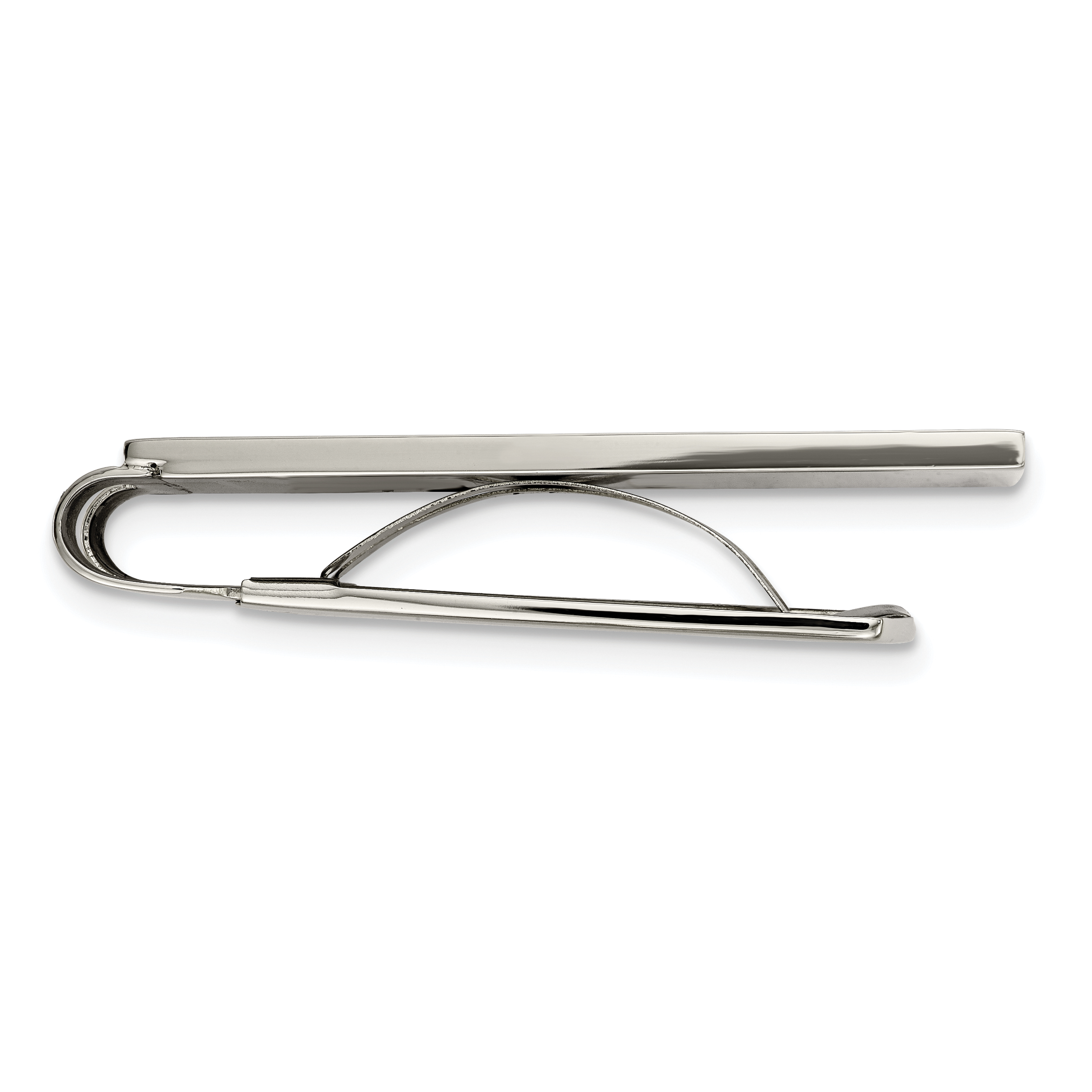 Chisel Stainless Steel Polished with Black Carbon Fiber Inlay Money Clip