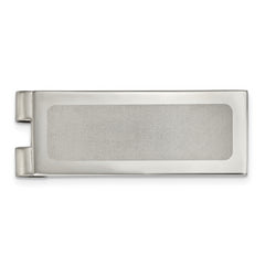 Chisel Stainless Steel Polished Laser Cut Center Money Clip