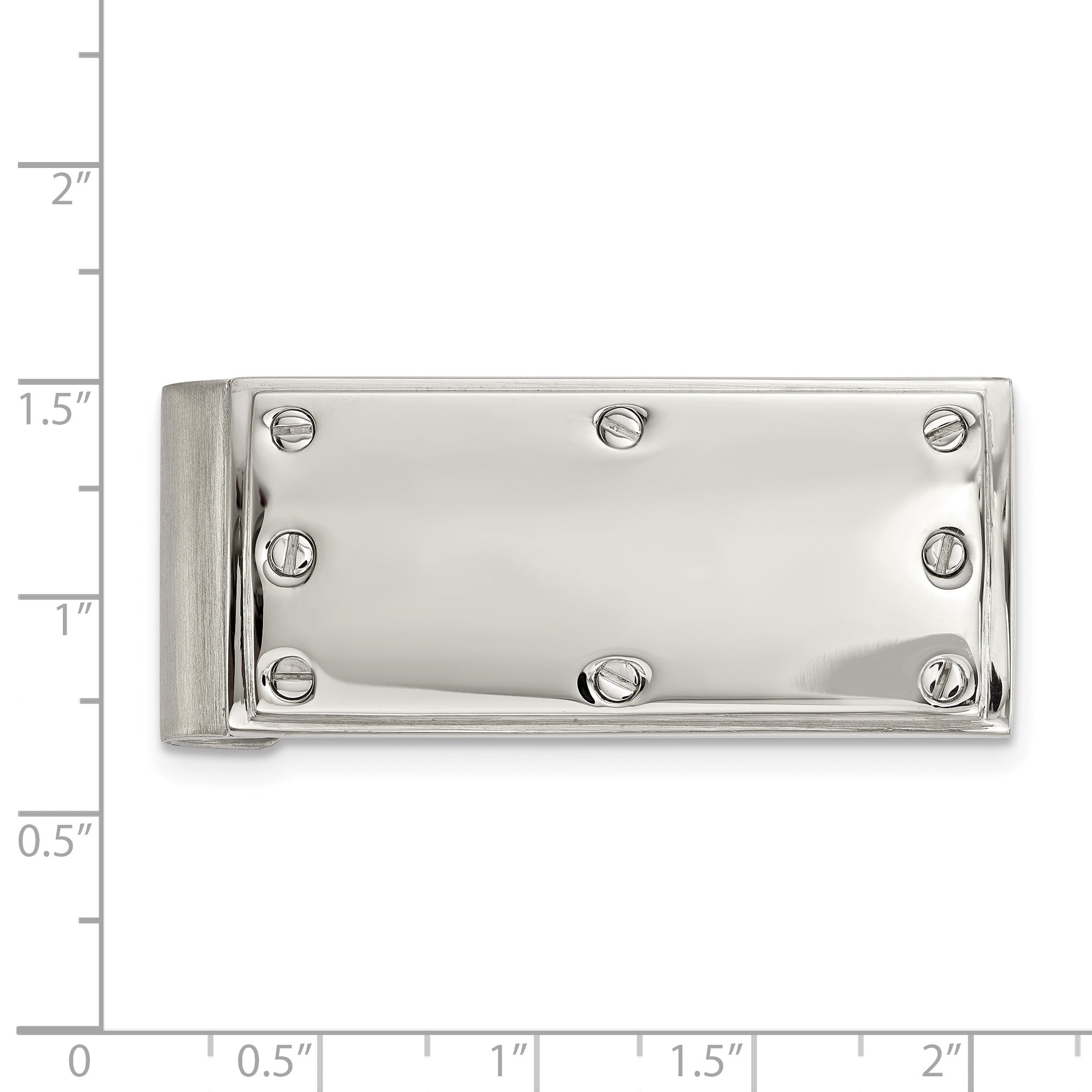 Chisel Stainless Steel Polished Screw Money Clip