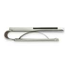 Chisel Stainless Steel Polished Black Carbon Fiber Inlay Money Clip