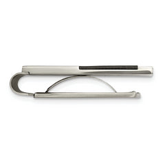 Chisel Stainless Steel Polished Black Carbon Fiber Inlay Money Clip