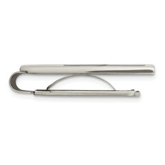 Chisel Stainless Steel Polished Black Enamel Money Clip