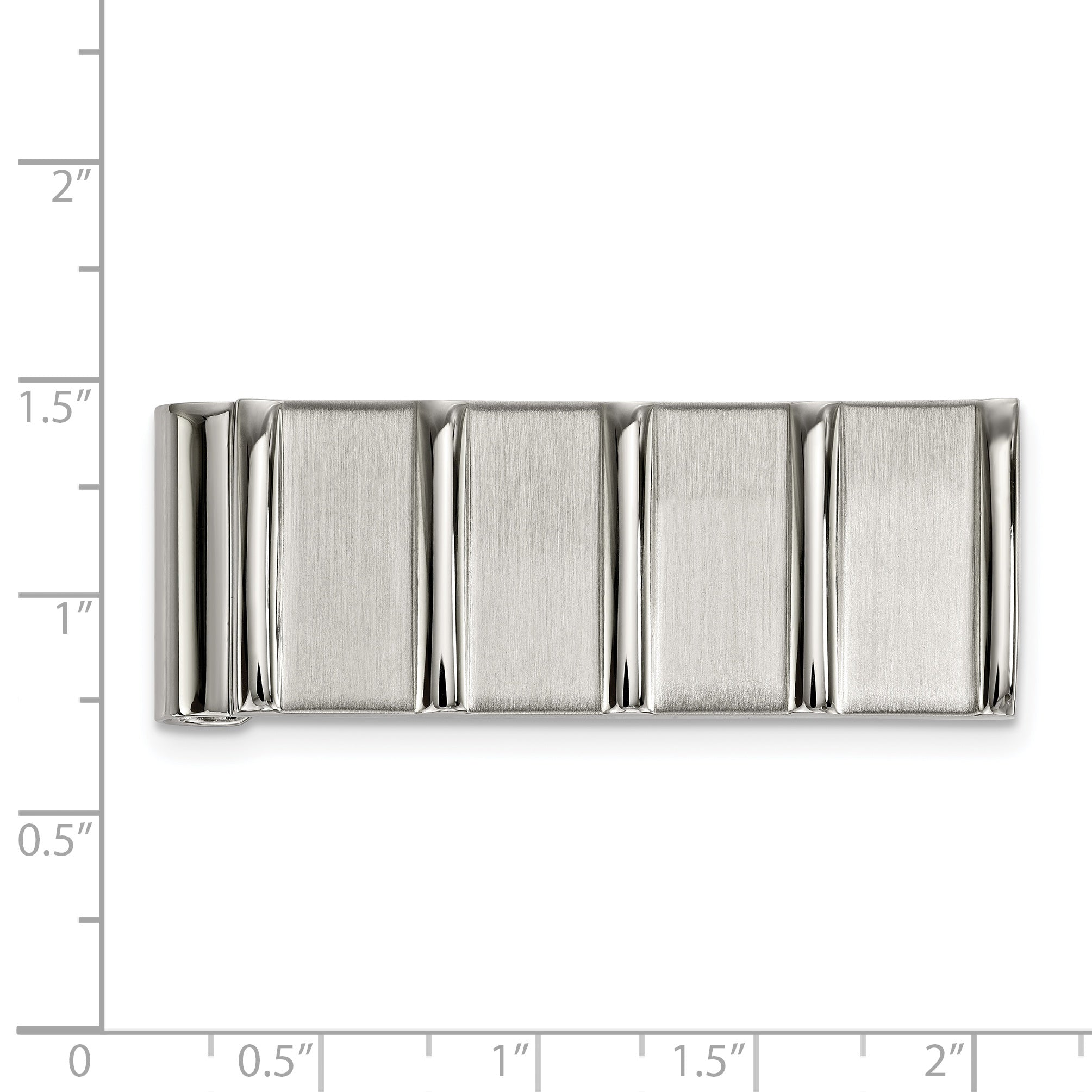 Chisel Stainless Steel Polished and Brushed Money Clip